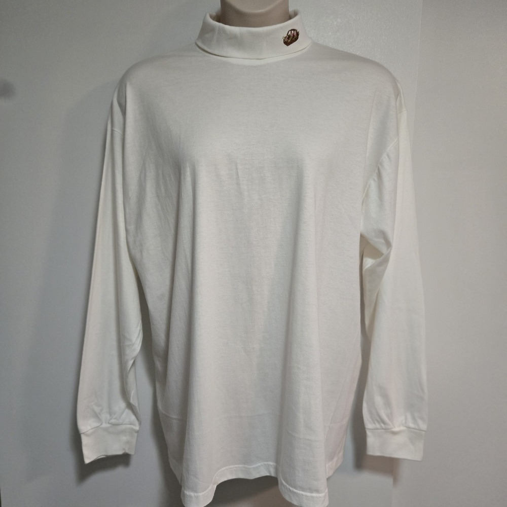 Vintage Longaberger Sz 2X 3X‎ White Turtleneck Shirt Embroidered Basket NEW